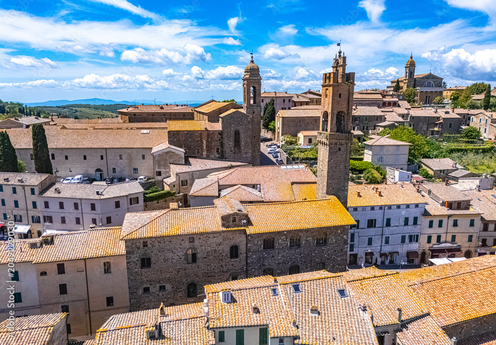 Naklejka premium View of Montalcino, in the province of Siena,Tuscany, Italy