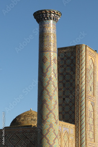 Ulugh Beg Madrasah (15th century). World Heritage. Historic city of Samarkand. Uzbekistan.