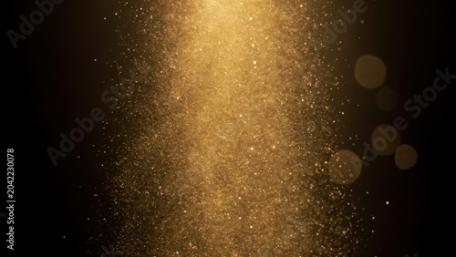 Golden Sparkle Dust Falling