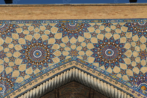 Ulugh Beg Madrasah (15th century). World Heritage. Historic city of Samarkand. Uzbekistan.