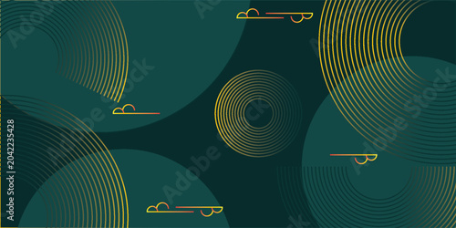Tableau sur toile Asian-style geometric decorative background for web, apps, and landing pages