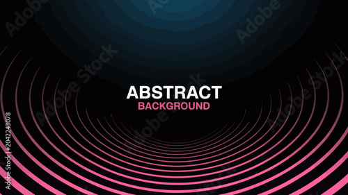 Tableau sur toile abstract background with pink concentric circles pattern geometric design modern