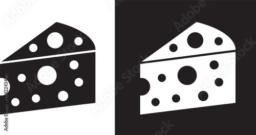 Foto cheese slice vector set