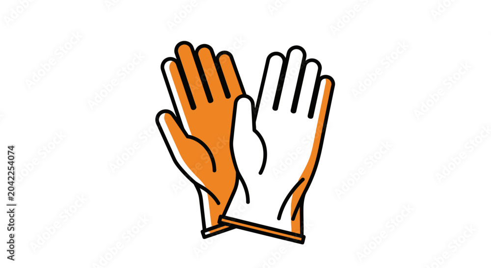 Fototapeta premium Illustration Of Protective Hand Covering For Hygiene, Cleanliness, And Safety Purposes