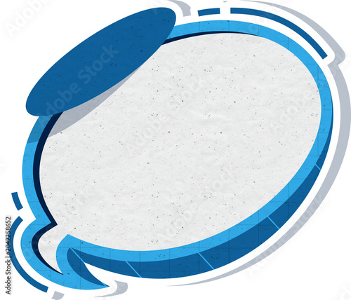 Minimalist Oval Blank Speech Bubble Chat Box Comment Illustration Element