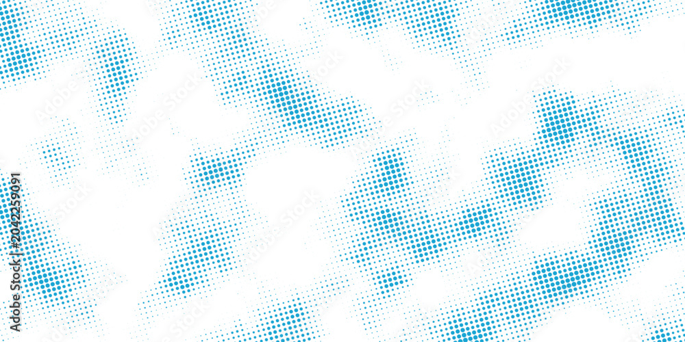 Fototapeta premium Dynamic halftone dot composition with futuristic digital gradients and abstract circular textures, suitable for advertising, branding, and creative media projects.