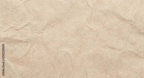 Bild auf Leinwand Crumpled brown paper texture wrinkled material background