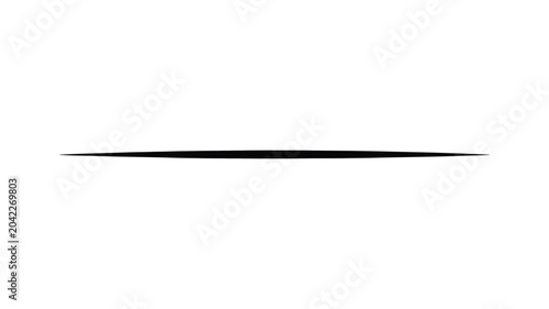 Foto Horizontal straight line, clean black minimal divider line, simple decorative se