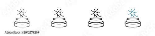 Fotografie Outline style celebrity icon set. Available various sizes