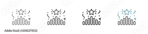 Photos Outline style popularity icon set. Available various sizes