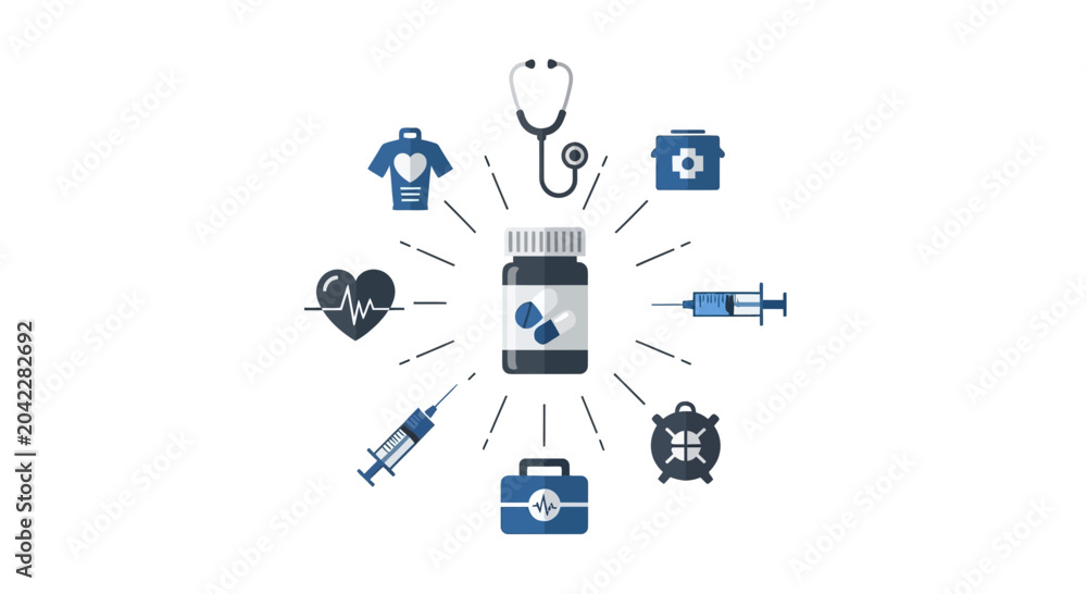 Fototapeta premium Medical And Healthcare: Modern Minimalist Concepts For Professional Wellness Visuals