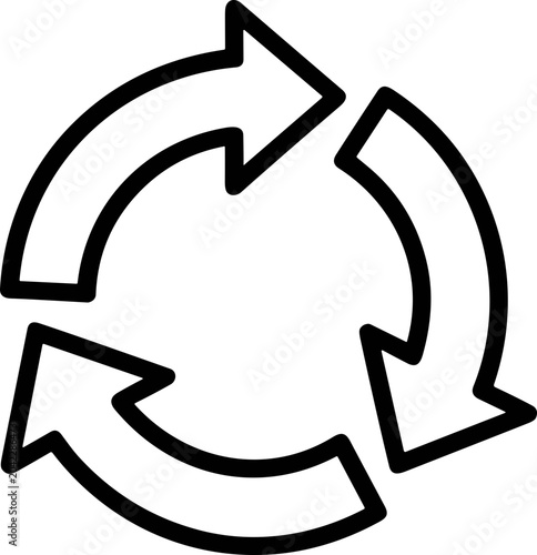 Quadro su tela Circular Arrows Icon: Refresh, Rotate, Recycle, Repeat Symbol