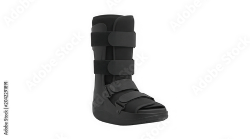 Black Medical Walking Boot For Ankle And Foot Injury Recovery