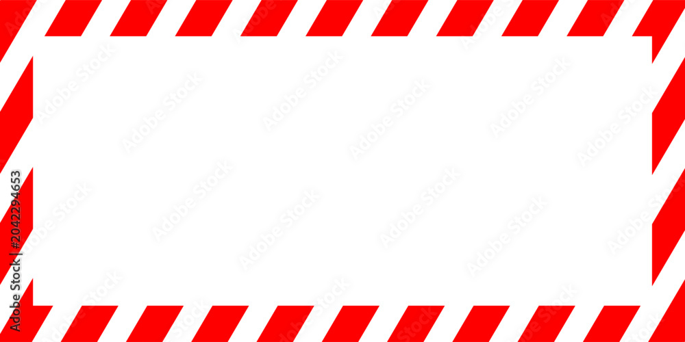 Obraz premium Candy cane rectangle frame. Christmas ribbon with red and white stripes. Greeting card with New Year or Christmas decorating border. Vector illustration