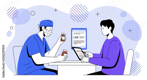 Medical Consultation Demonstrating Analysis and Data Review in Modern Healthcare Practice