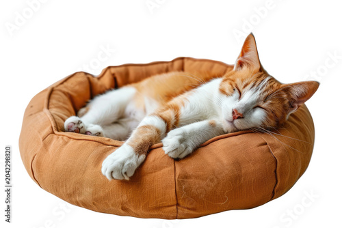 Cats Nest - The Dog Bed Dreamer. White or PNG Transparent Background.