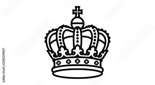 Bild auf Leinwand Royal Crown Emblem Outline