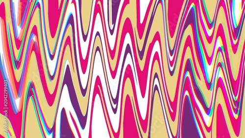 Tableau sur toile Wavy abstract colorful background with chromatic aberration effect