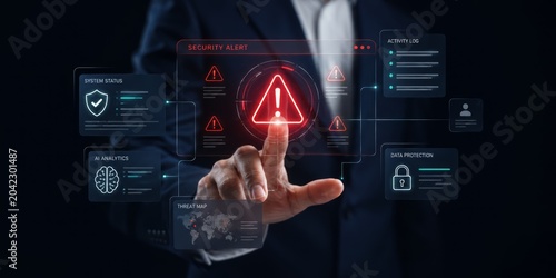 Cybersecurity Security Alert Dashboard with Real-Time Threat Detection and Data Protection
