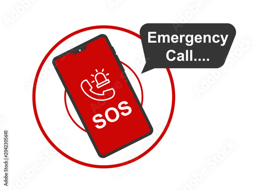 Fotografie emergency call illustration ambulance assistant attention communication informat