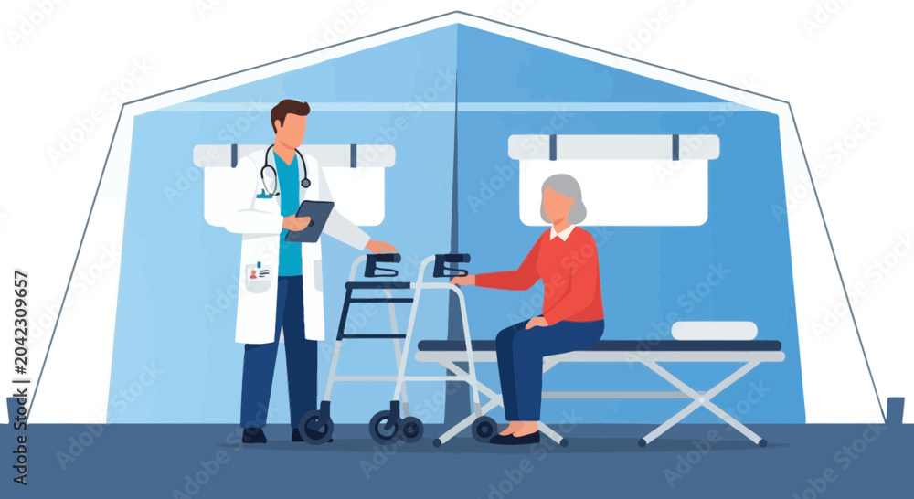 Fototapeta premium Medical Consultation Demonstrating Healthcare Examination Process For Patient Recovery