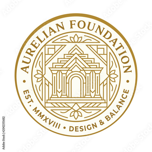 Golden Aurelian Foundation Logo Emblem.
