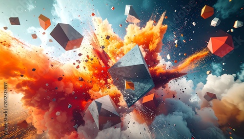 Explosive Mind - A Visual Representation of Mental Breakdown and Chaos.