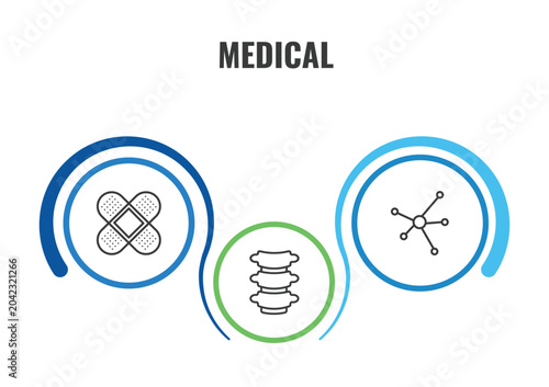 Фотография medical outline icon set