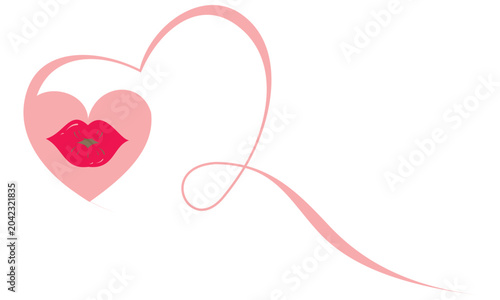 kiss sign as a sign of love