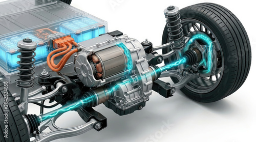 Electric Vehicle Regenerative Braking Drive Unit Visualization