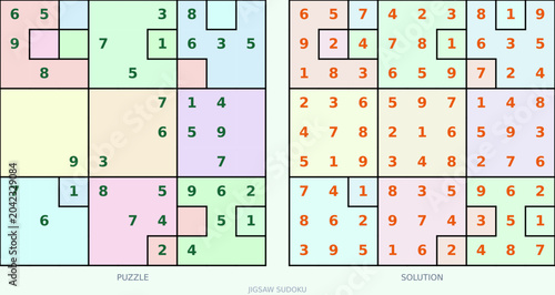 Fotografia Sudoku puzzle grid