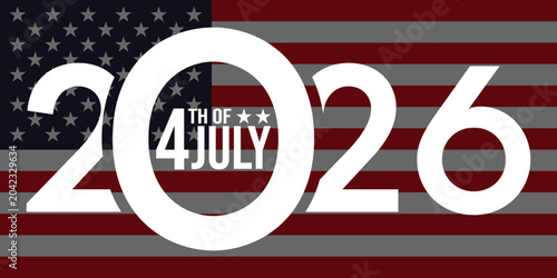 Bilde på lerret America 2026 Independence Anniversary Design Illustration.
