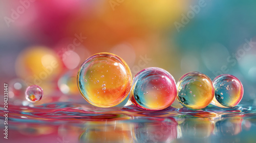 Colorful pastel gradient of ink drops blending in water, soft artistic background