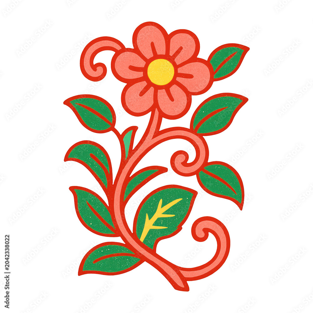Obraz premium PNG Colorful floral decorative design