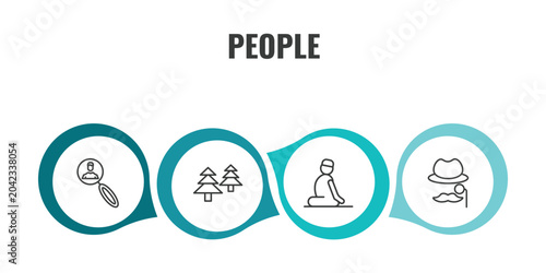 Bilde på lerret people outline icon set