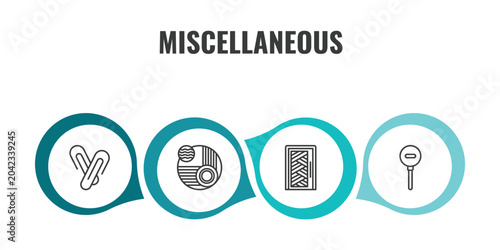 Quadro su tela miscellaneous outline icon set