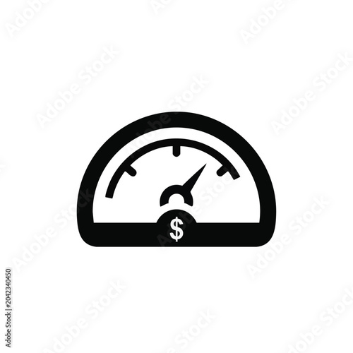Financial gauge, money meter, cash flow indicator, economic tracker