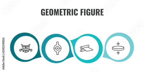 Cuadro en lienzo geometric figure outline icon set
