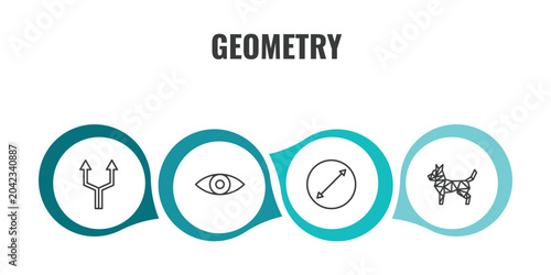Cuadro en lienzo geometry outline icon set