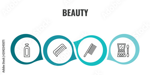 Foto beauty outline icon set