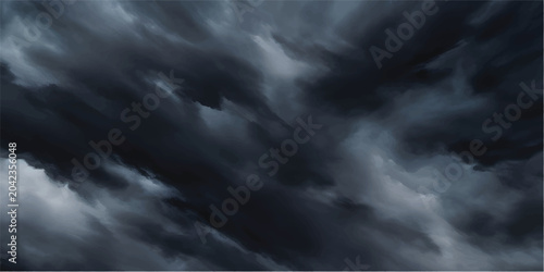 Foto Abstract white smoke swirls and waves flowing on black background with abstract