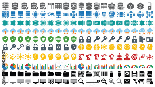 Foto Technology icons collection set for web and mobile.