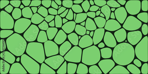 Schilderij op canvas irregular green shapes pattern vector mosaic geometric
