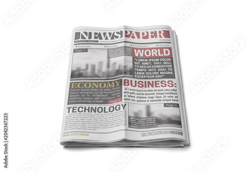 Newspaper Mockup for Corporate Branding and Packaging Design