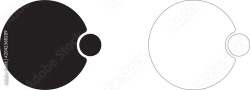 Photos Moon orbit vector icon, celestial body, astronomy, planetary system and gravity