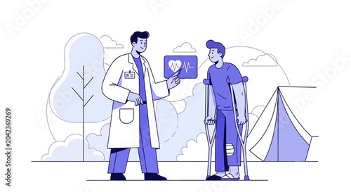Medical Consultation Demonstrating Patient Care And Health Monitoring With Friendly Attentive