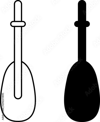 Obraz na plátne Boat oars icons set