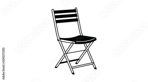 Photos A simple folding chair illustration.
