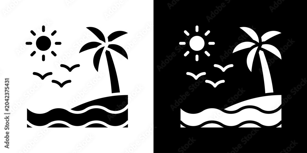 Obraz premium Beach Icon Set Multiple Style Collection