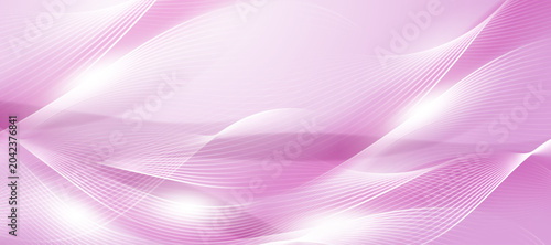 Pink abstract background with vibrant light effects and flowing wave lines for a bright and energetic backdrop.